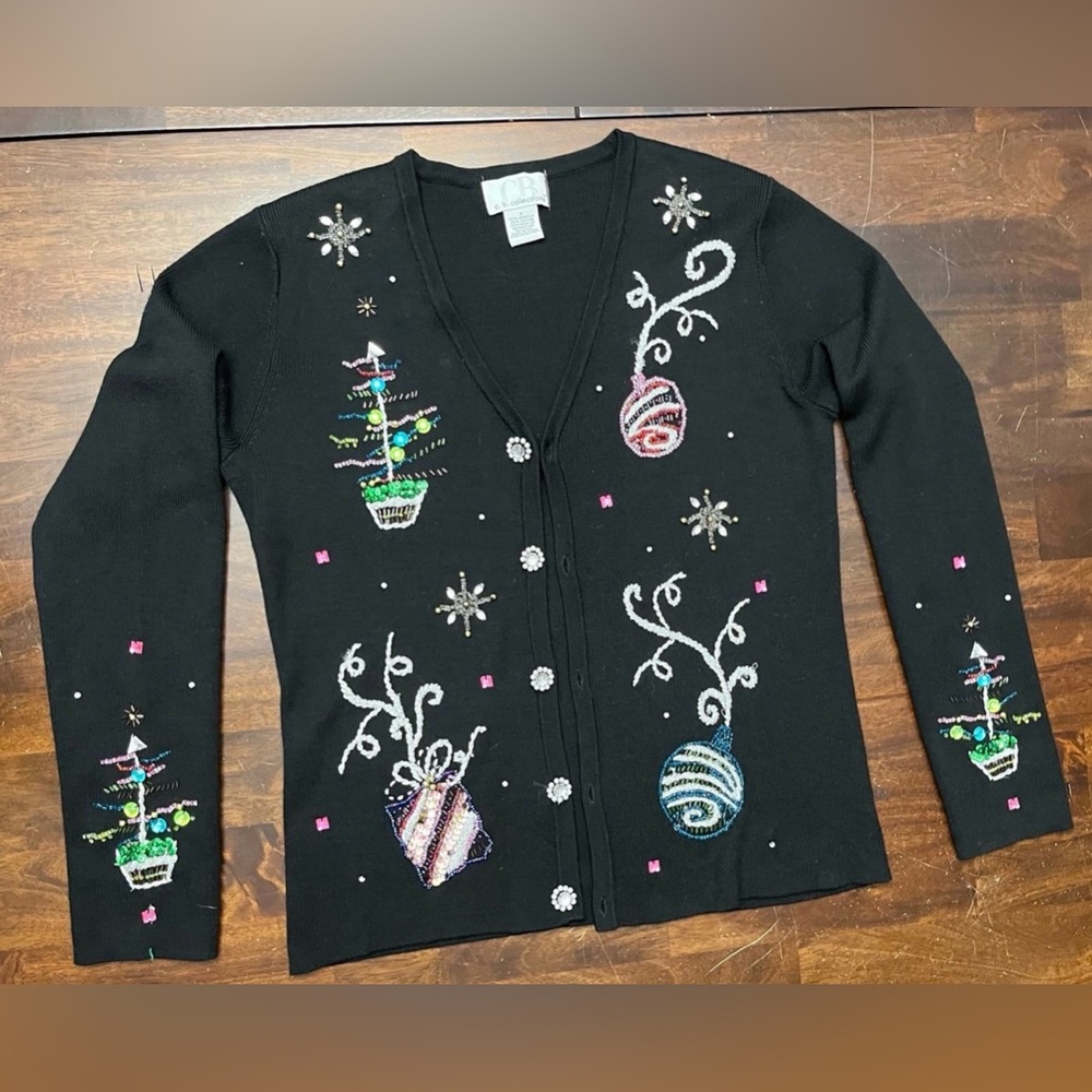 C.B. Collections Gemstone Christmas Holiday Sweater Women’s Size S